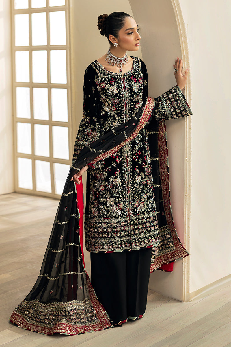 Celeste By Gulaal Unstitched 3 Piece Velvet Collection'2025-Raven