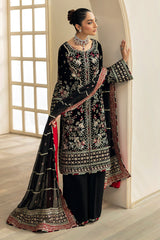 Celeste By Gulaal Unstitched 3 Piece Velvet Collection'2025-Raven