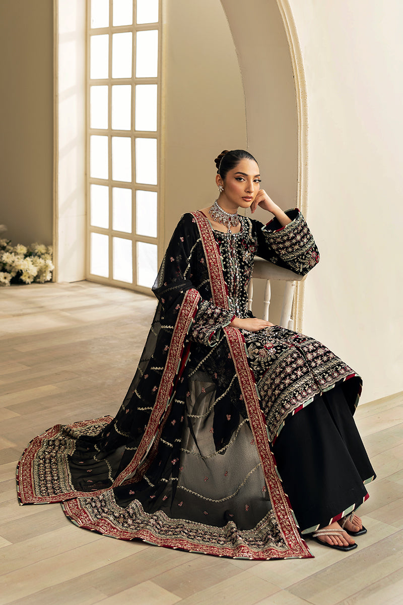 Celeste By Gulaal Unstitched 3 Piece Velvet Collection'2025-Raven