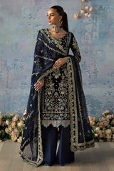 Celeste By Gulaal Unstitched 3 Piece Velvet Collection'2025-Azure