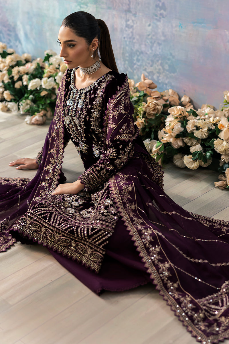 Celeste By Gulaal Unstitched 3 Piece Velvet Collection'2025-Sangria