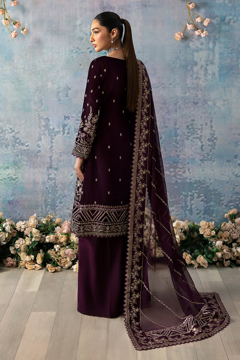 Celeste By Gulaal Unstitched 3 Piece Velvet Collection'2025-Sangria