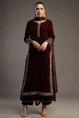 Bagh E Makhmal By Zaaviay Stitched Gulizaar (Three Piece)