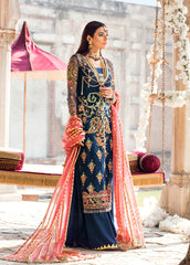 Zohra By Gulaal Unstitched 3 Piece Wedding Collection'2020-Gul Afshan Embroidered Net 3 Piece Suit GWF-01 - Zohra by Gulaal Wedding Collection