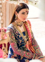 Zohra By Gulaal Unstitched 3 Piece Wedding Collection'2020-Gul Afshan Embroidered Net 3 Piece Suit GWF-01 - Zohra by Gulaal Wedding Collection