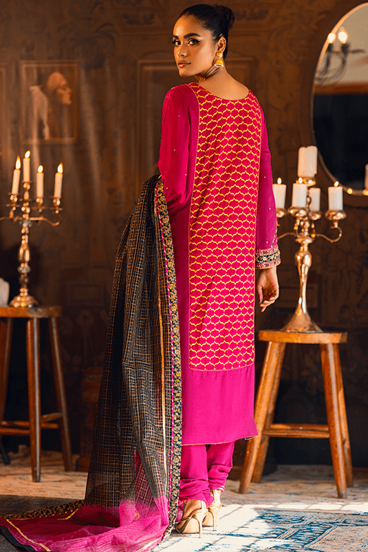 Qarmazi By Zaaviay Stitched Giti (Three Piece)