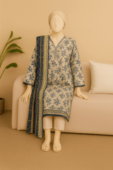 Almeerah Unstitched 3 Piece Luxe Summer Collection'2025-Golden Sand Beige
