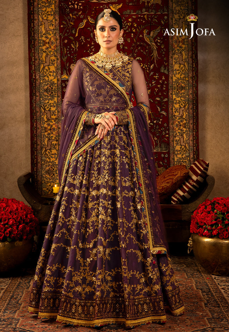 Asim Jofa Velvet Festive Ajvf-03 Embroidered Net 3 Pcs