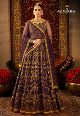 Asim Jofa Velvet Festive Ajvf-03 Embroidered Net 3 Pcs