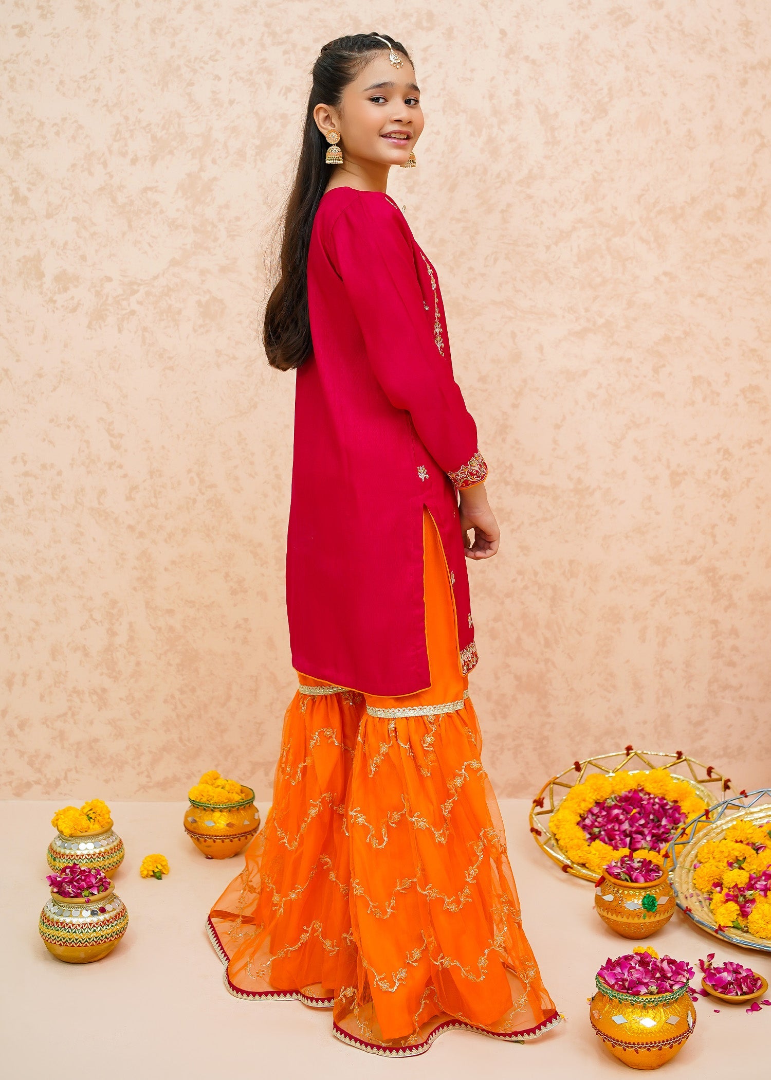 Eid Ki Khushiyan By Modest Stitched 3 Piece Formals Collection'2025-Gulnoor - Pink