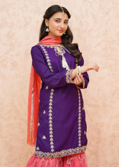 Eid Ki Khushiyan By Modest Stitched 3 Piece Formals Collection'2025-Gulnoor - Purple