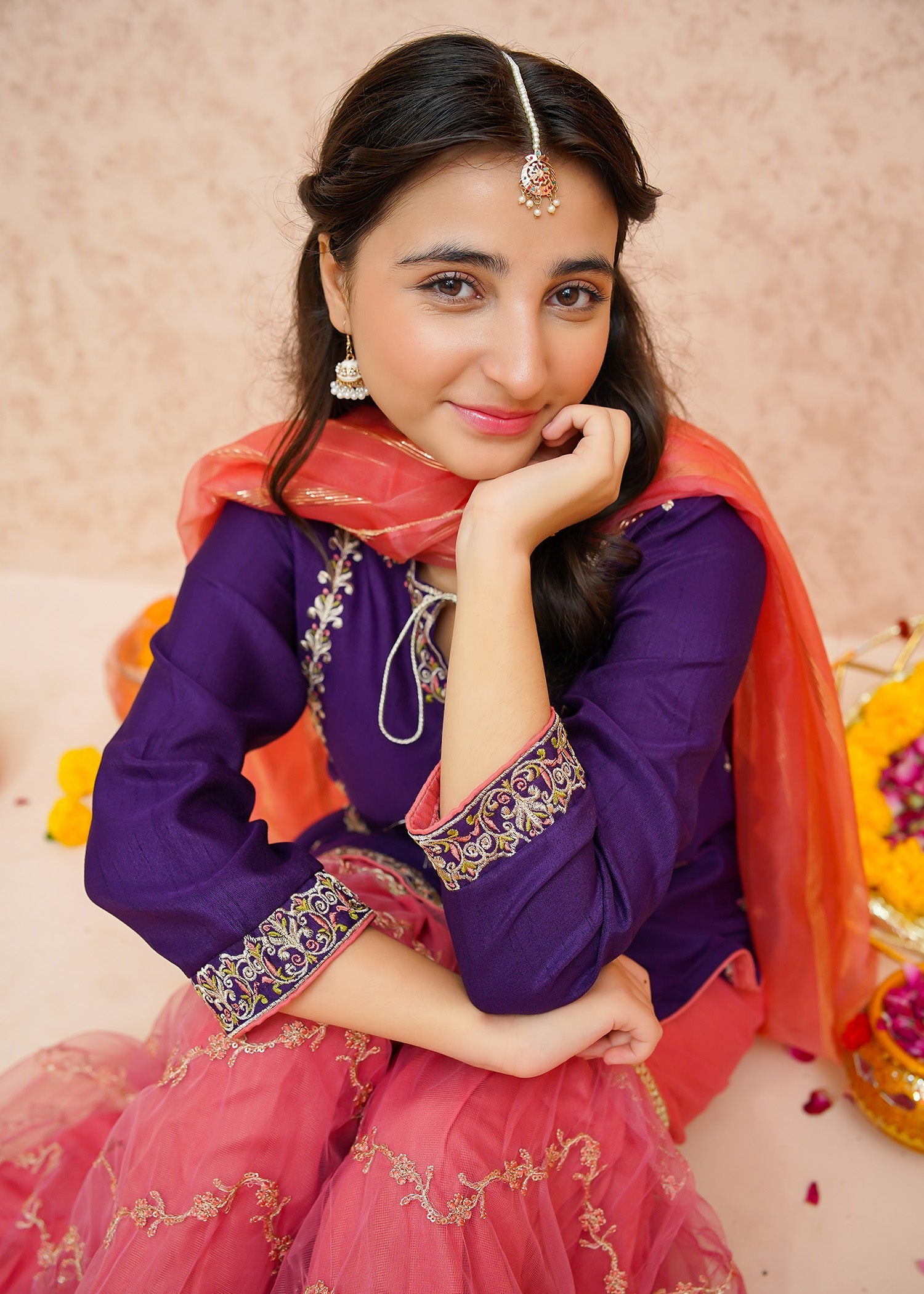 Eid Ki Khushiyan By Modest Stitched 3 Piece Formals Collection'2025-Gulnoor - Purple