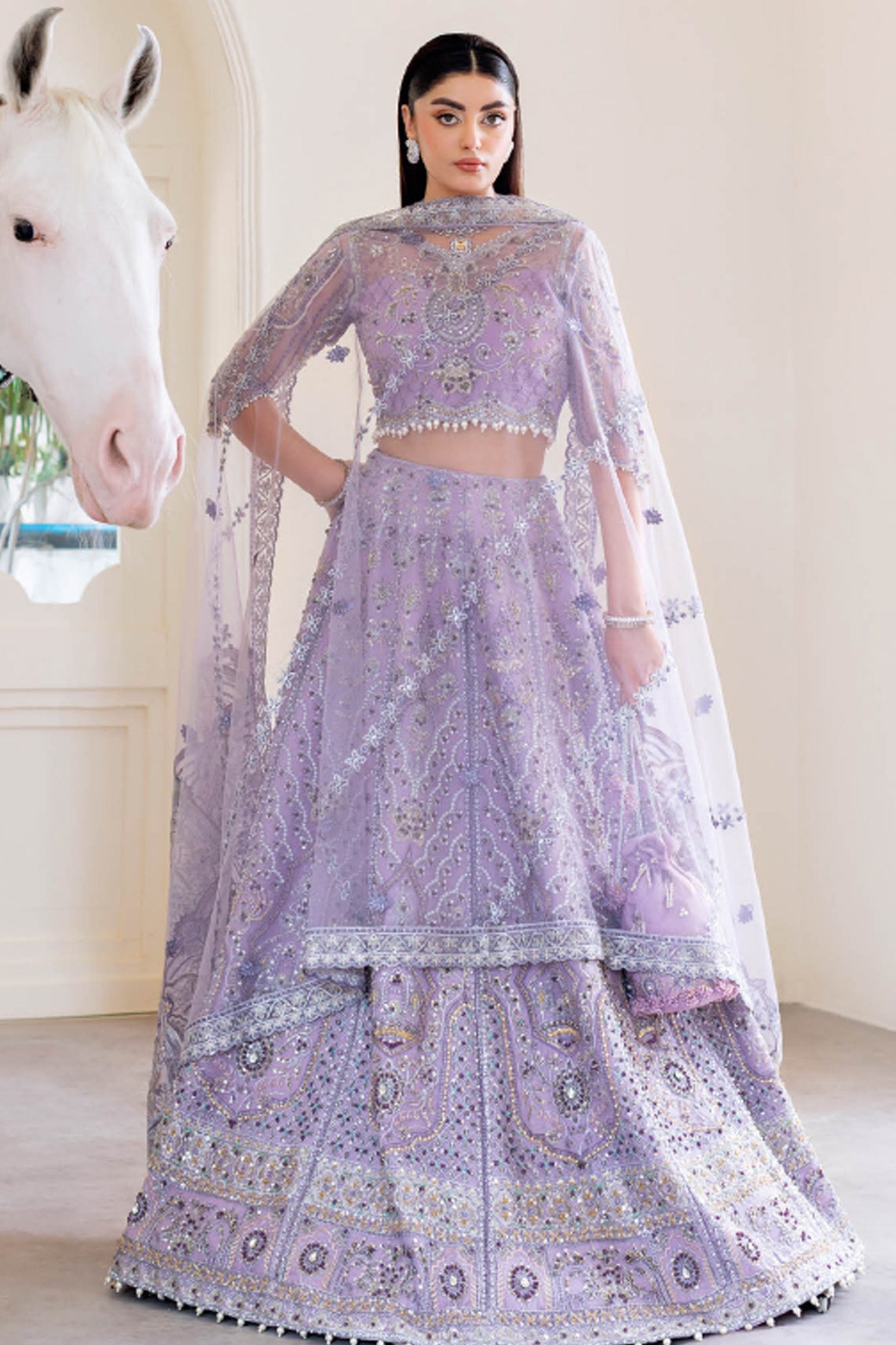 Ramsha Unstitched 3 Piece Luxury Wedding Vol-05 Collection'2025-H-505