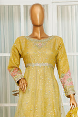 Jashn By HZ Stitched 3 Piece Luxury Formals Collection'2025-HZK-208-Yellow