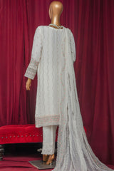 Fasaane By HZ Stitched 3 Piece Formals Chiffon Vol-09 Collection'2025-HZK-209-Cream