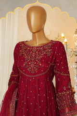 Shaadmaani By HZ Stitched 3 Piece Luxury Formals Collection'2025-HZK-213-Maroon