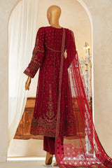 Shaadmaani By HZ Stitched 3 Piece Luxury Formals Collection'2025-HZK-213-Maroon