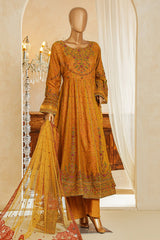 Shaadmaani By HZ Stitched 3 Piece Luxury Formals Collection'2025-HZK-213-Mustard
