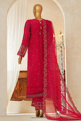 Shaadmaani By HZ Stitched 3 Piece Luxury Formals Collection'2025-HZK-215-Shocking Pink