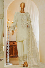 Shaadmaani By HZ Stitched 3 Piece Luxury Formals Collection'2025-HZK-217-Cream Butter