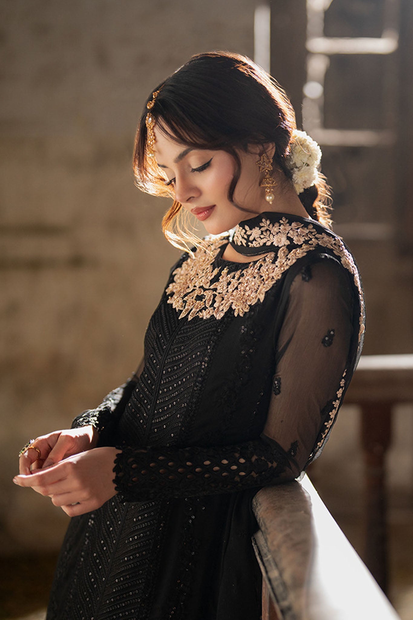 Azure Ensembles Unstitched 3 Piece Festive Formals Collection-I-01311-Midnight Veil