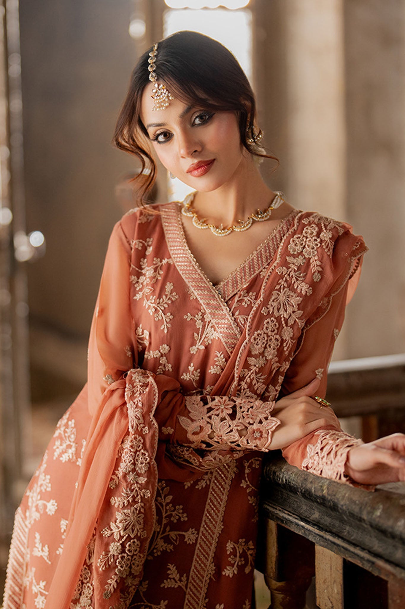 Azure Ensembles Unstitched 3 Piece Festive Formals Collection-I-01353-Dusky Bloom