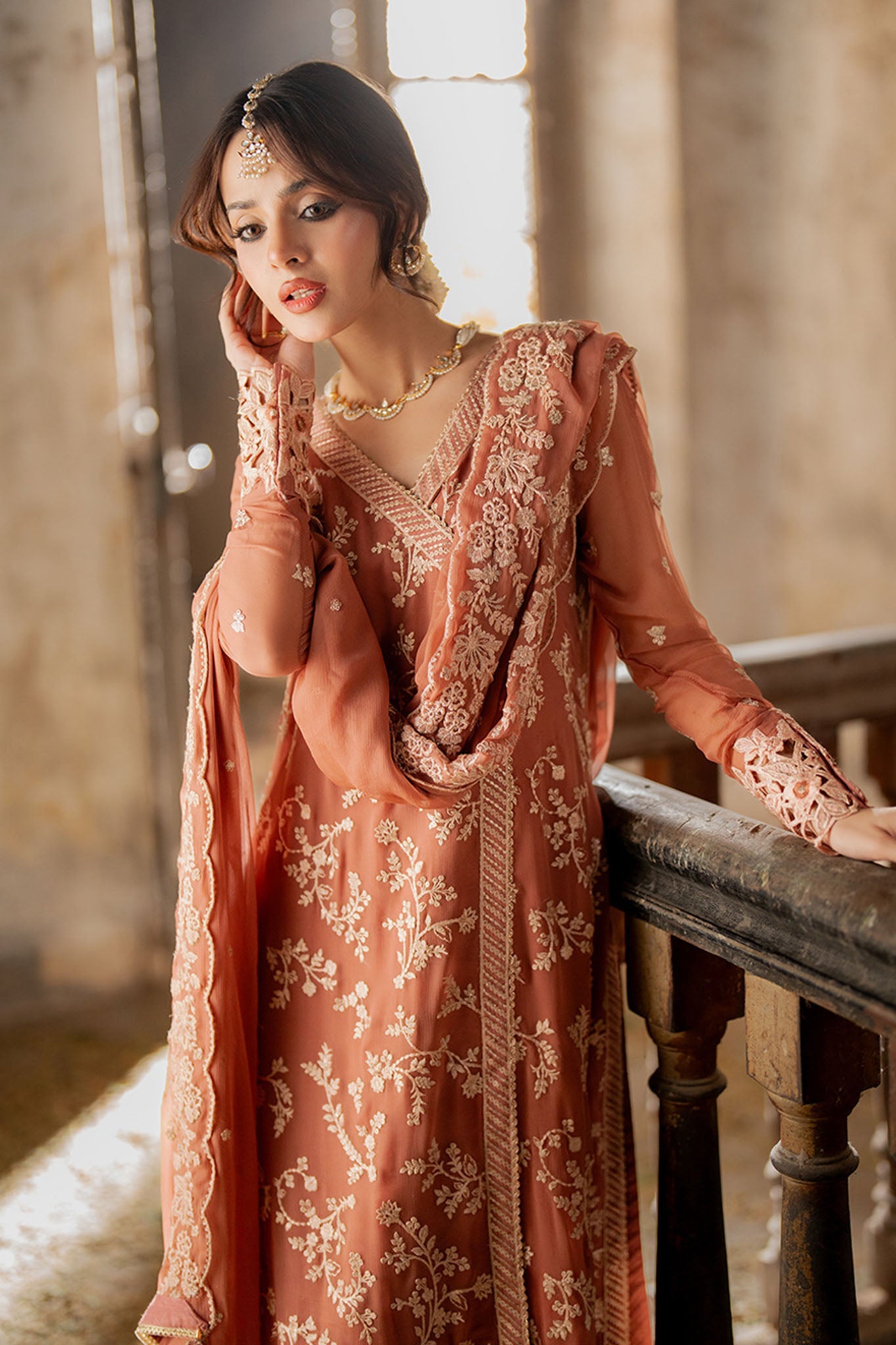 Azure Ensembles Unstitched 3 Piece Festive Formals Collection-I-01353-Dusky Bloom