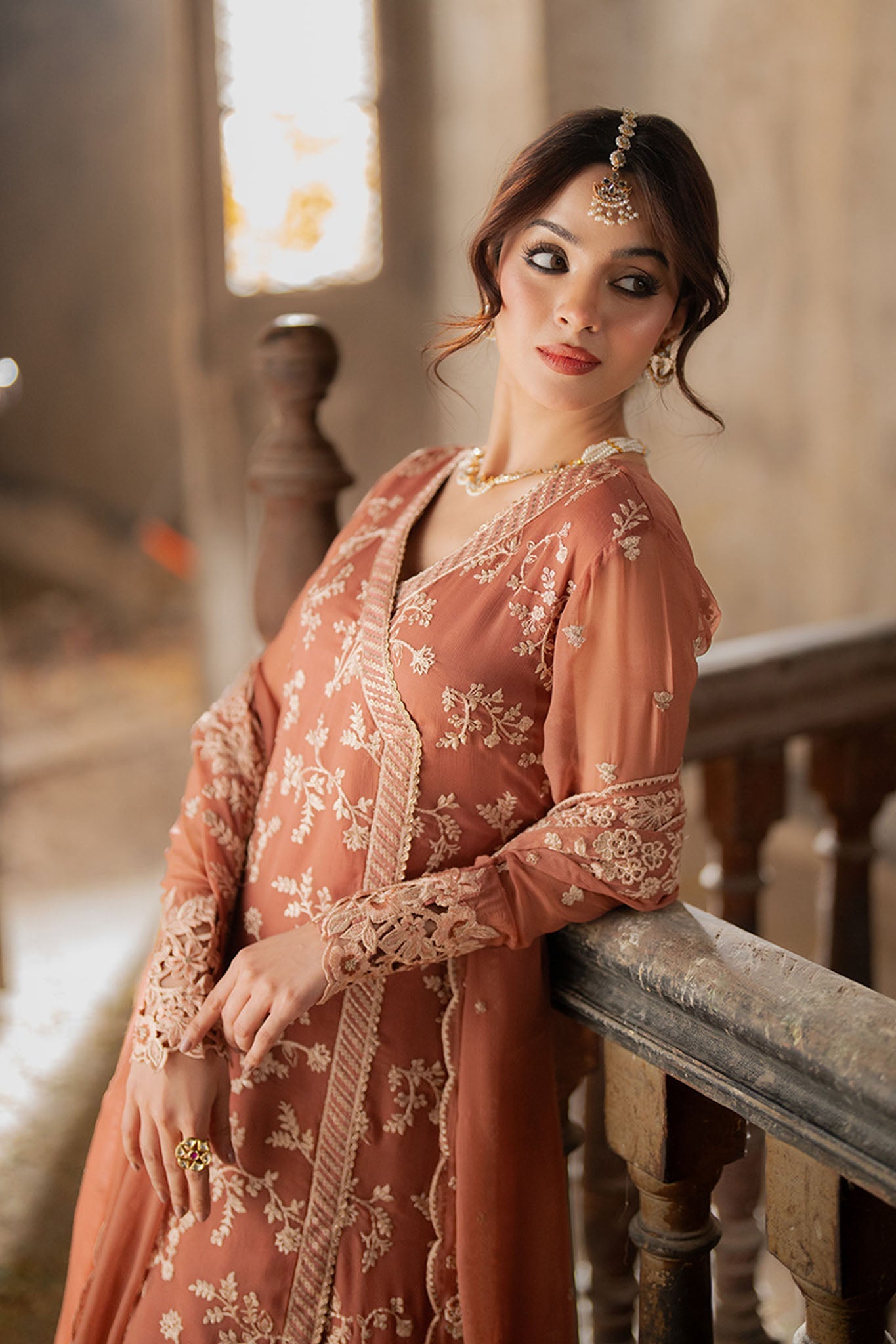 Azure Ensembles Unstitched 3 Piece Festive Formals Collection-I-01353-Dusky Bloom