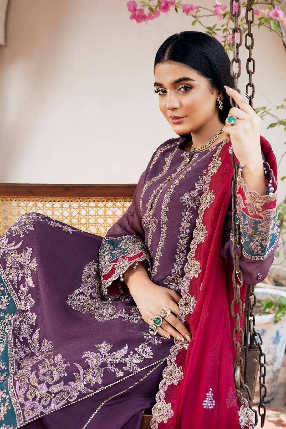 Sitarah By Imrozia X Serene Unstitched 3 Piece Luxury Chiffon Collection'2025-I-209 Najma
