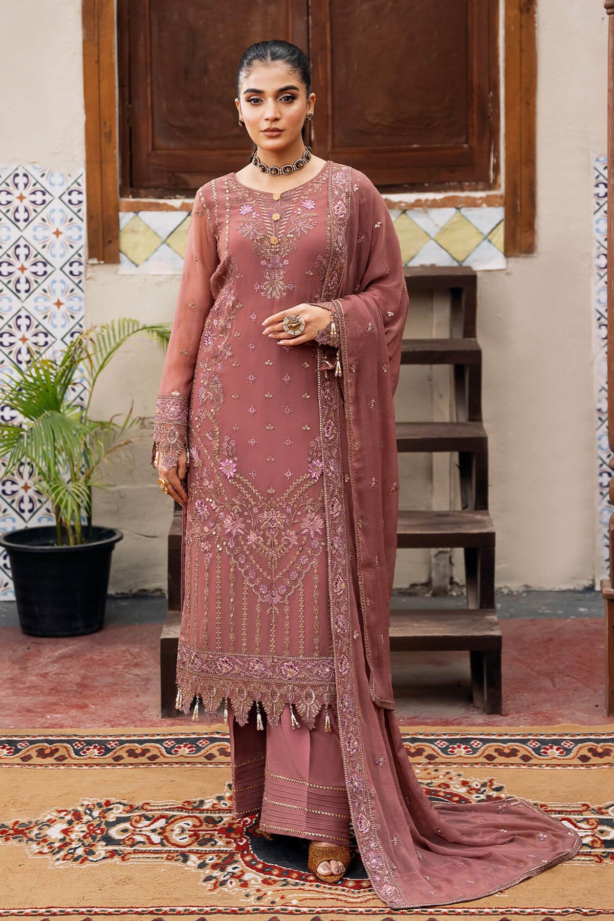Sitarah By Imrozia X Serene Unstitched 3 Piece Luxury Chiffon Collection'2024-I-216-Parnoor