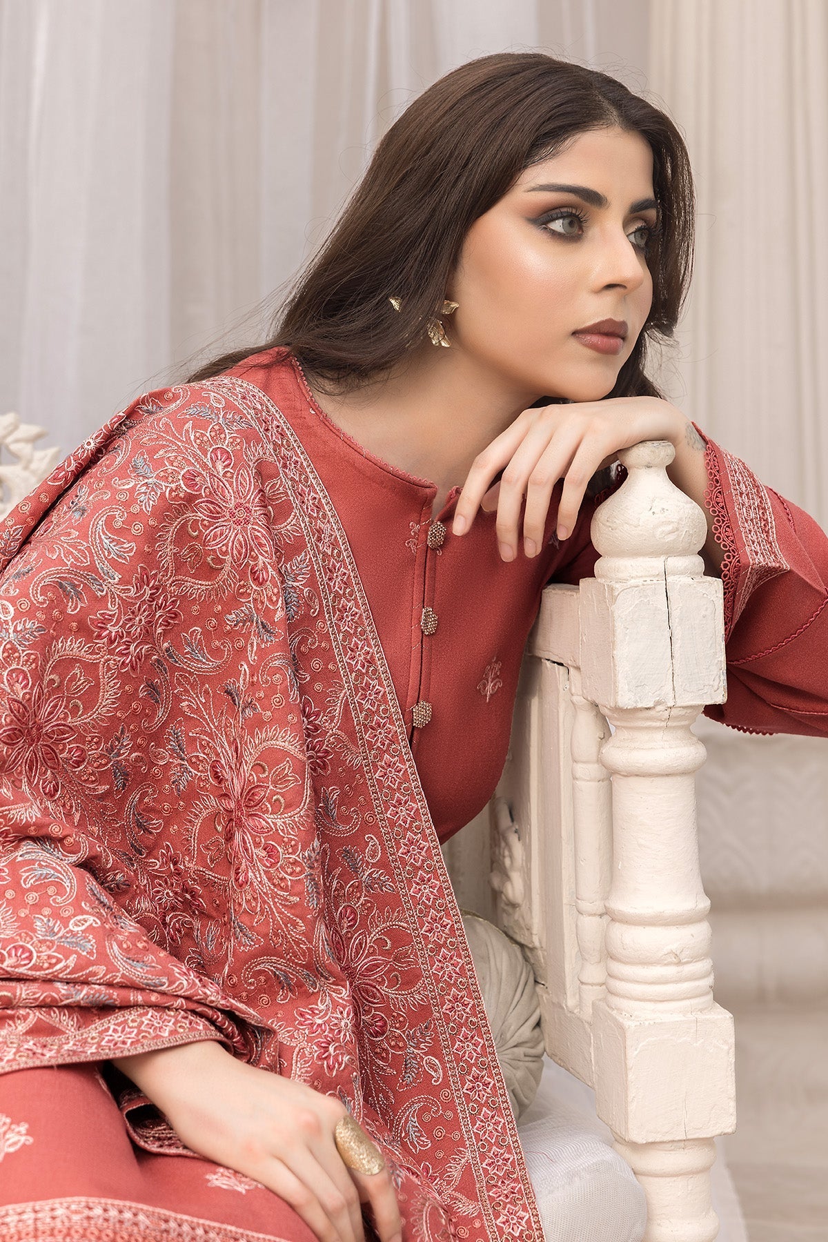 Bella By Imrozia Serene Stitched 3 Piece Winter Collection'2025-I.P-86 Fleur