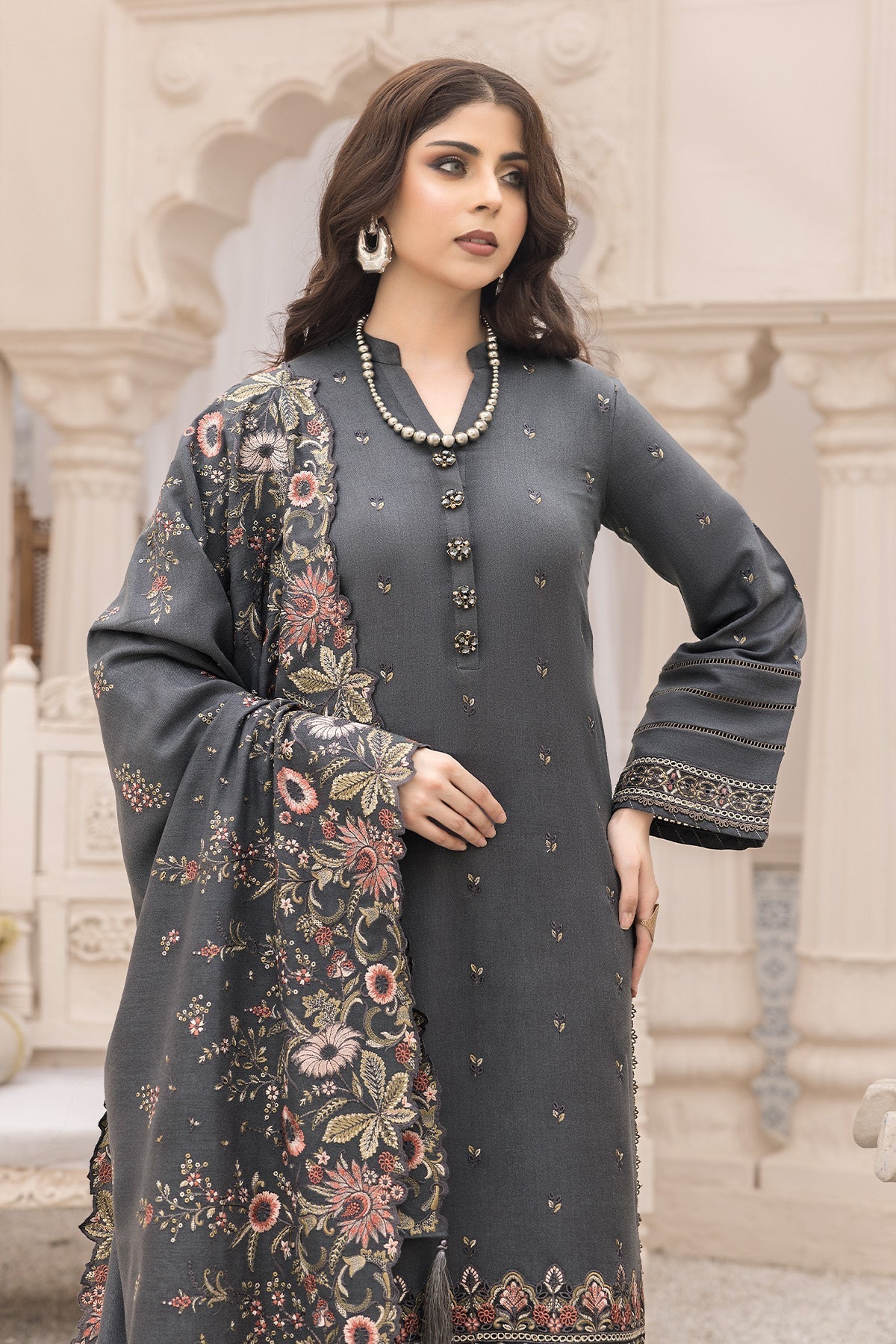 Bella By Imrozia Serene Stitched 3 Piece Winter Collection'2025-I.P-87 Siren