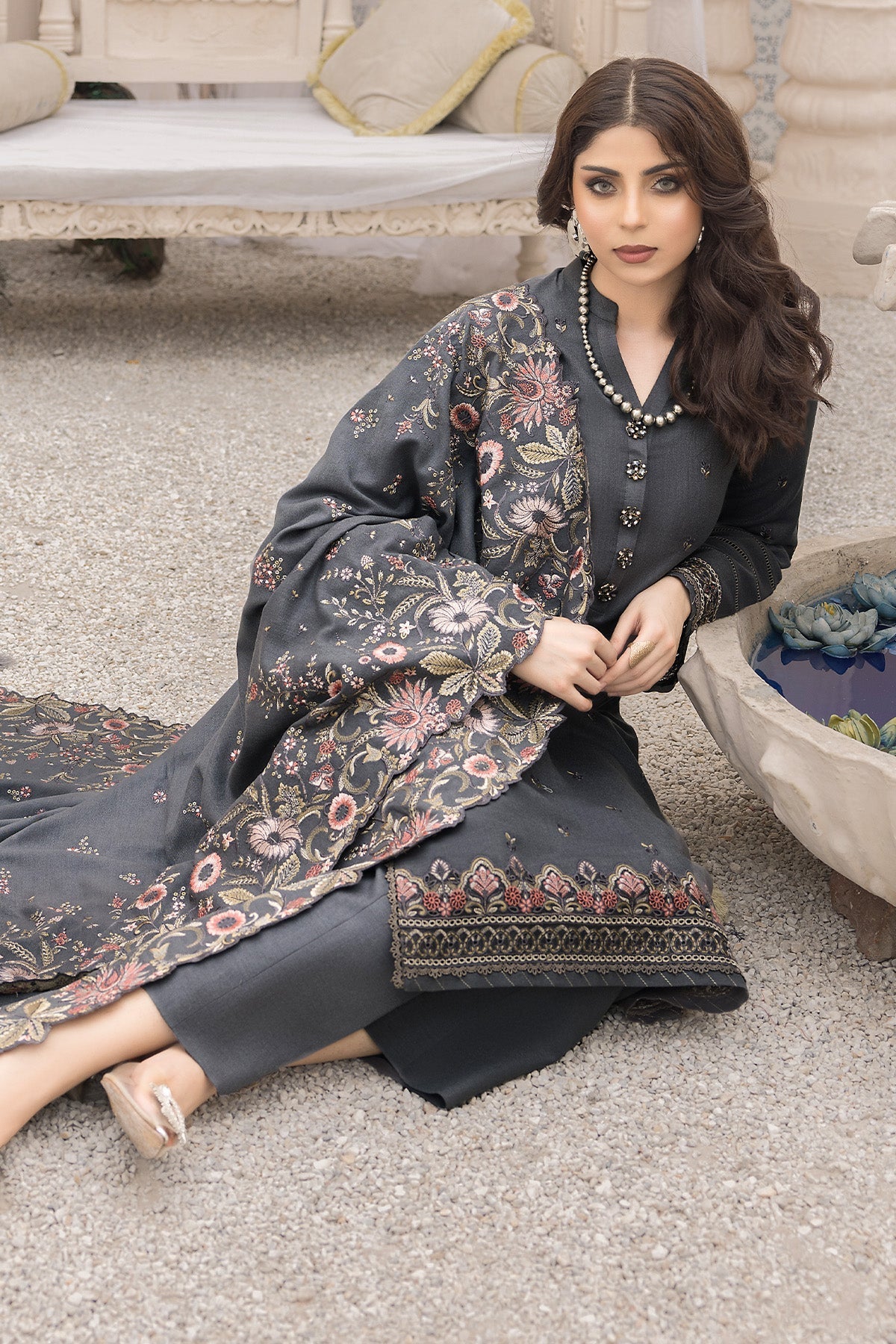 Bella By Imrozia Serene Stitched 3 Piece Winter Collection'2025-I.P-87 Siren