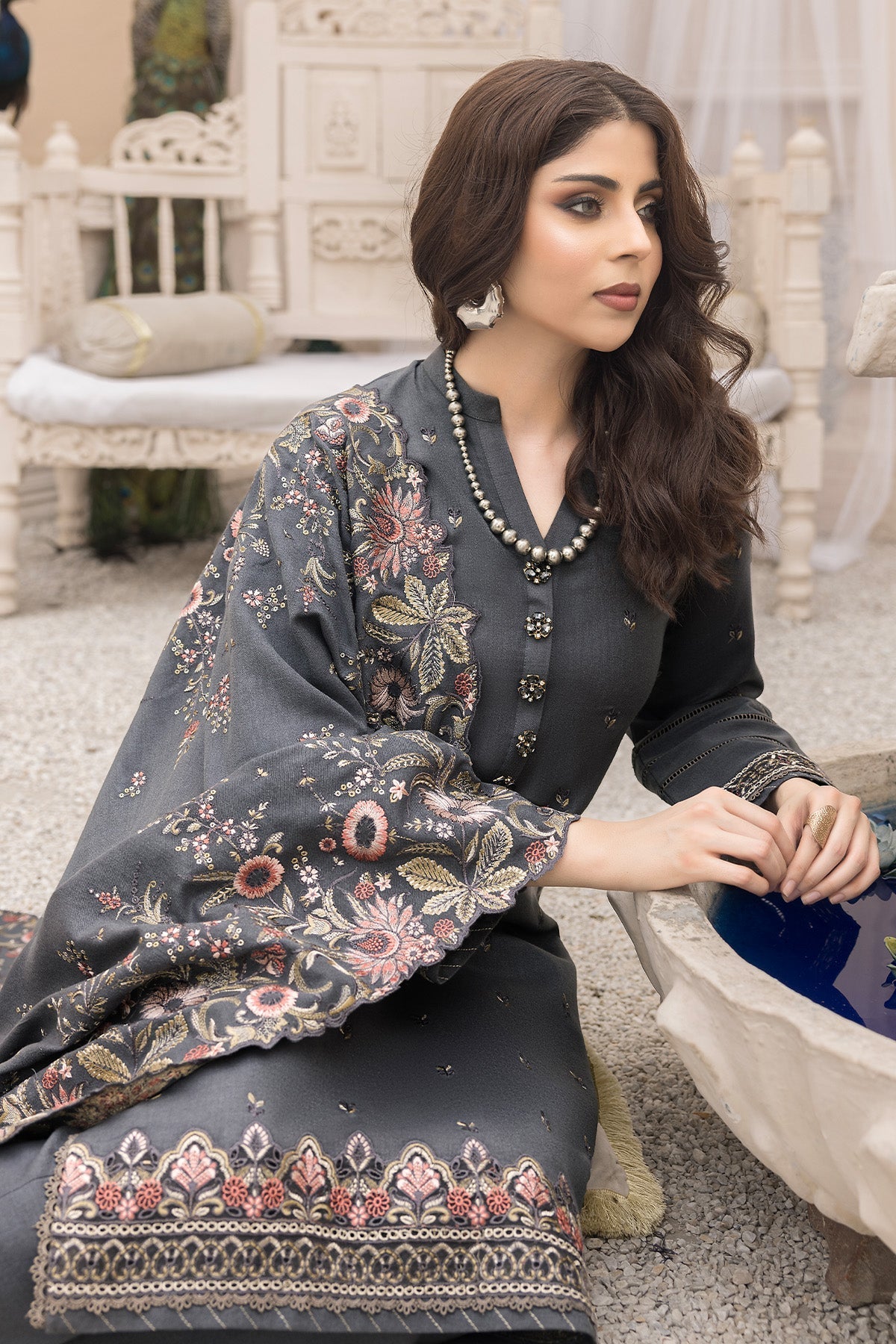 Bella By Imrozia Serene Stitched 3 Piece Winter Collection'2025-I.P-87 Siren