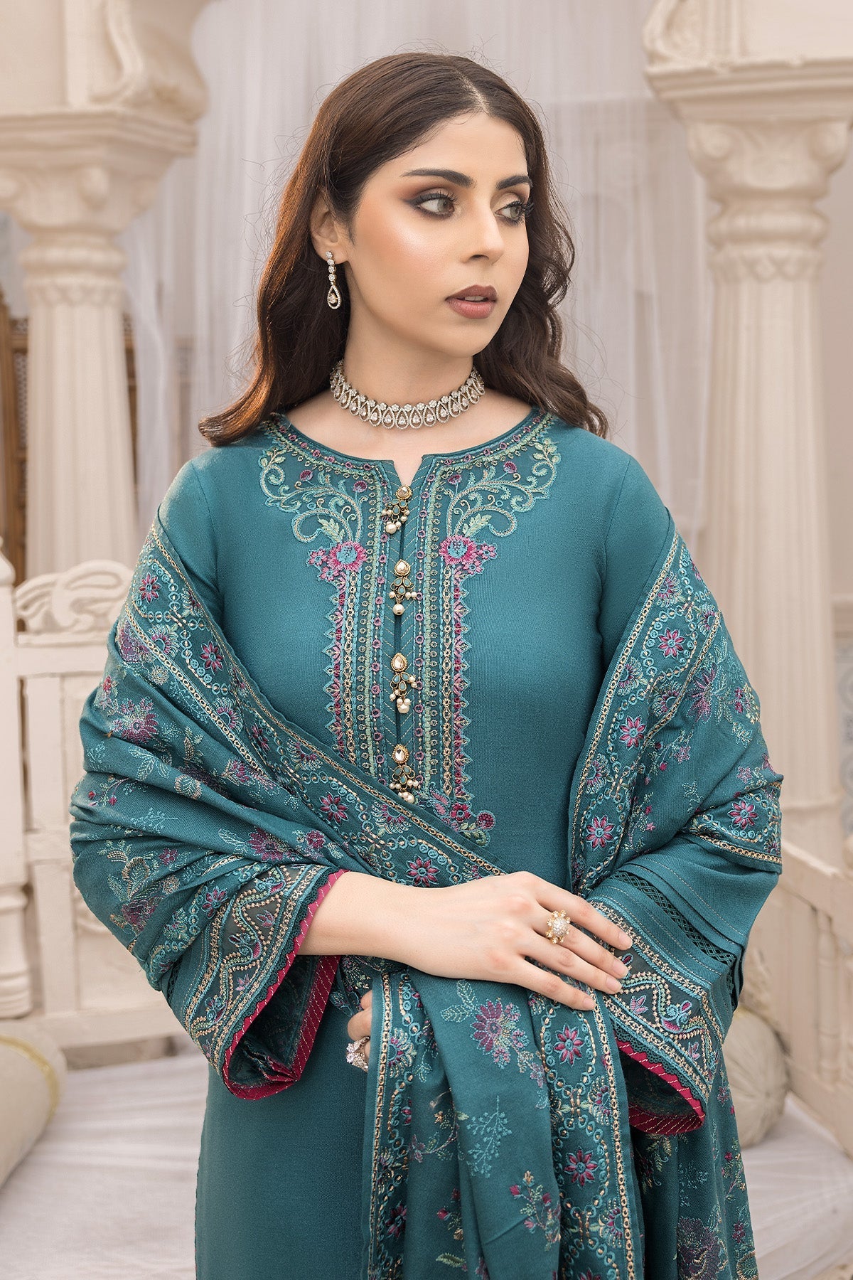 Bella By Imrozia Serene Stitched 3 Piece Winter Collection'2025-I.P-88 Bijou