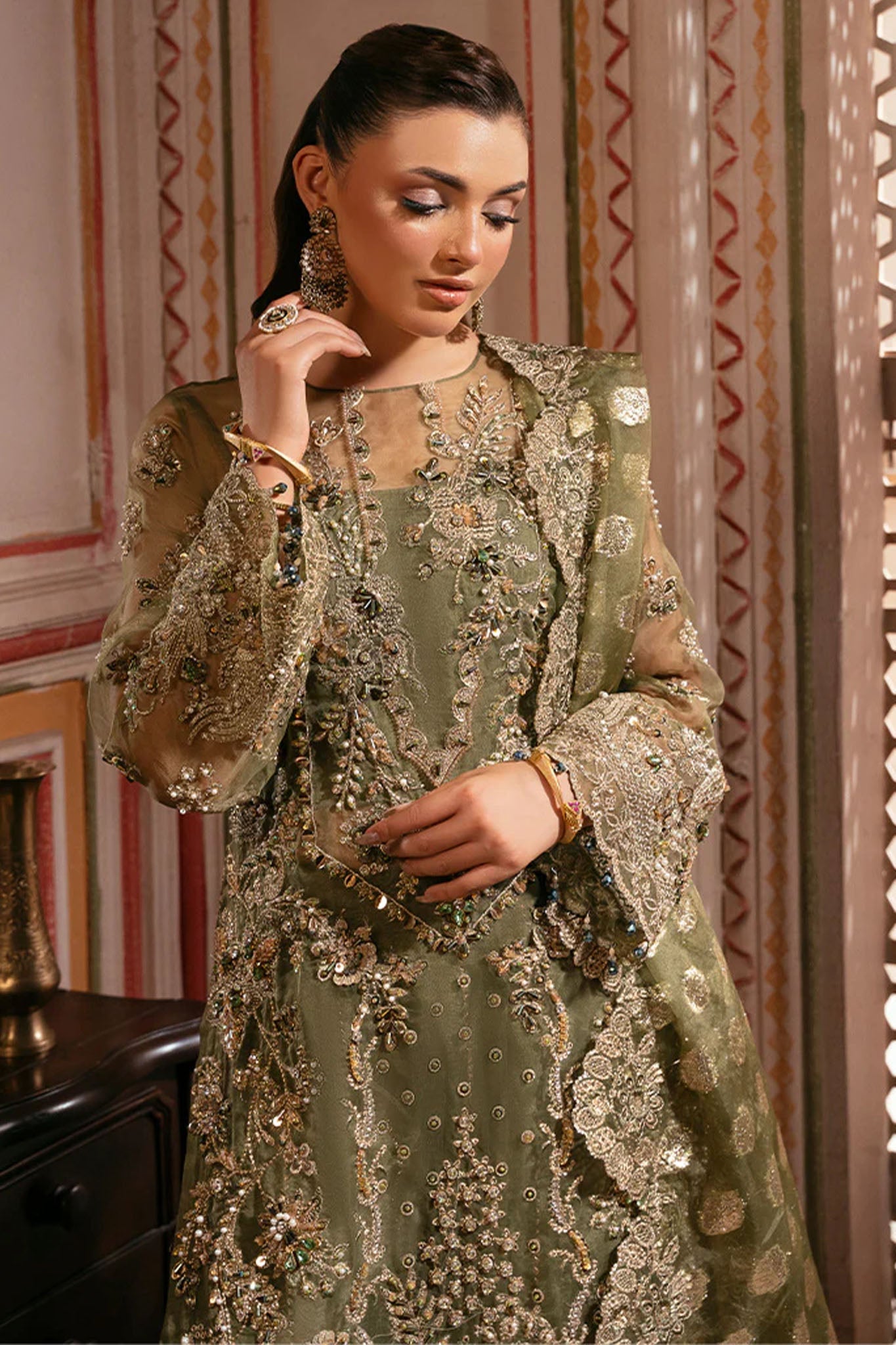 Noor E Naaz By Imrozia Serene Unstitched 3 Piece Luxury Bridal Collection'2025-IB-58-Gulzaar