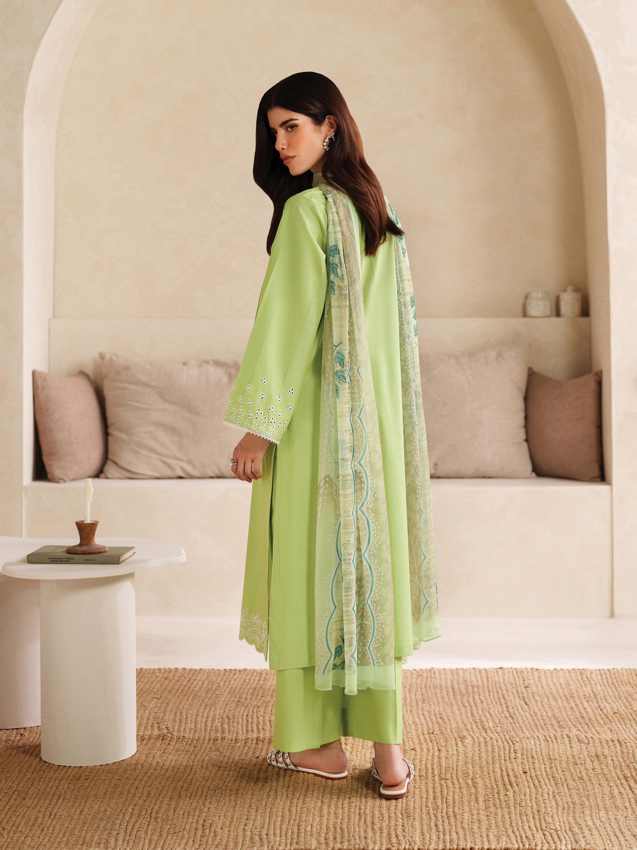 Ayra Solids by Garnet Stitched 3 Piece Collection'2025-Iceberg