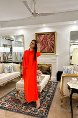 Orange Blend Drape (two pc) Momina Ammar