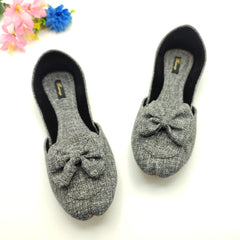 Bustangi Gray Bow Loafers