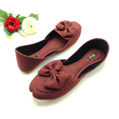 Bustangi Maroon Bow Loafers