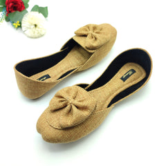 Bustangi Camel Bow Loafers