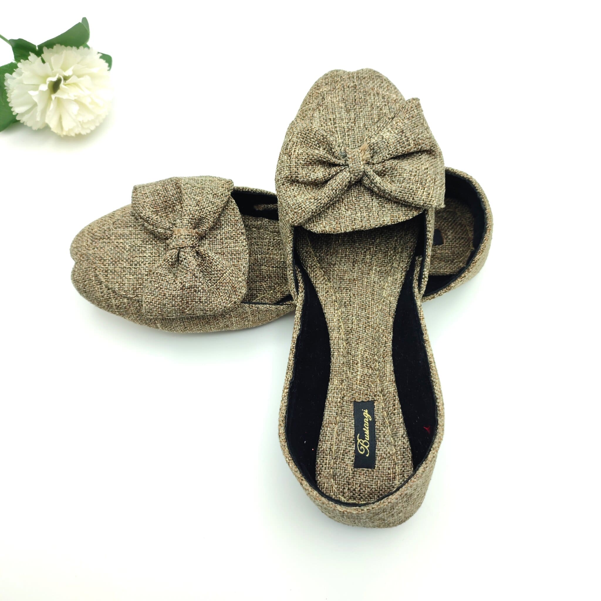 Bustangi Walnut Bow Loafers