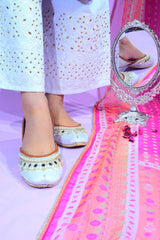 Bustangi White Anarkali