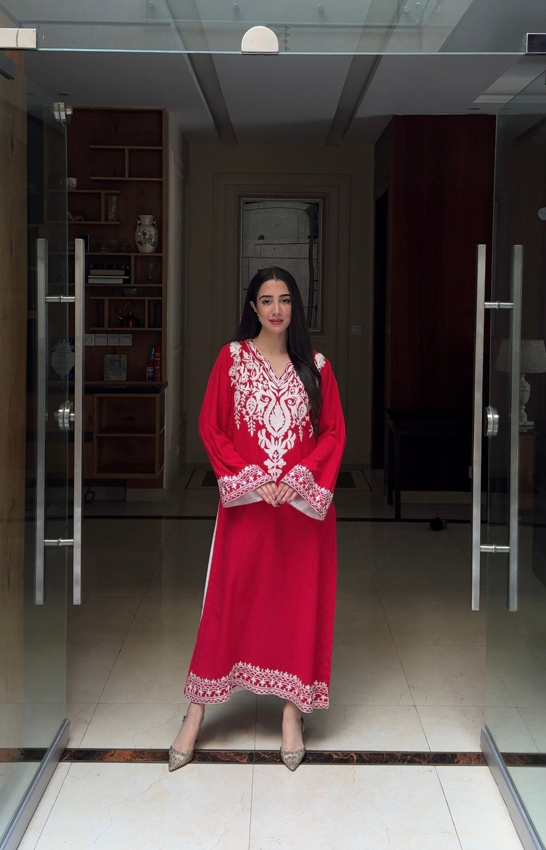 Manahils Stitched 2 Piece Red Embroidered