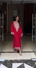 Manahils Stitched 2 Piece Red Embroidered