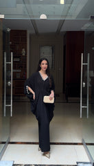 Manahils Stitched Black Embroidery Kaftan