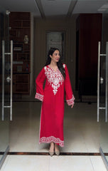Manahils Stitched 2 Piece Red Embroidered