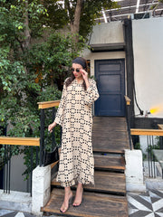 Manahils Stitched Polka Dot