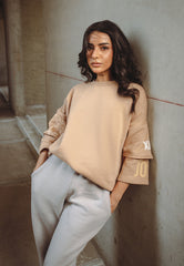 Asim Jofa  Western Wear Ajwpt-04 Unisex Oversized Drop Shoulder T-Shirt 1 Pc
