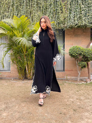 Manahils Stitched Black Scallop Embroidered Two Pc.